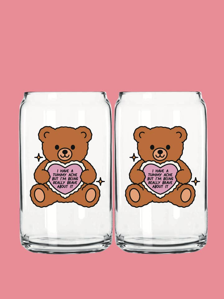 Teddybeer Buikpijn Bierblikglas voor wholesale door YellowBridge