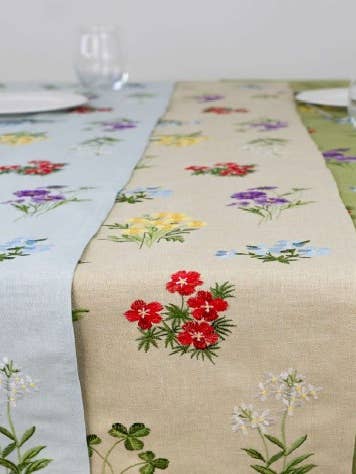 Floral Borders Table Runners for wholesale by Samuel Lamont and Sons