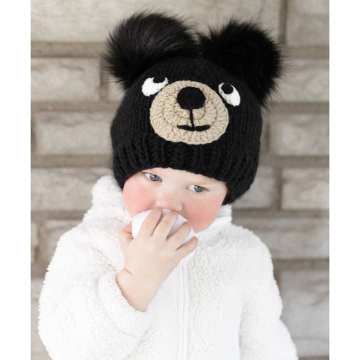 Huggalugs - Wholesale Newborn/Knit Hat - Baby - Black Bear Knit Beanie Hat Baby & Kids4