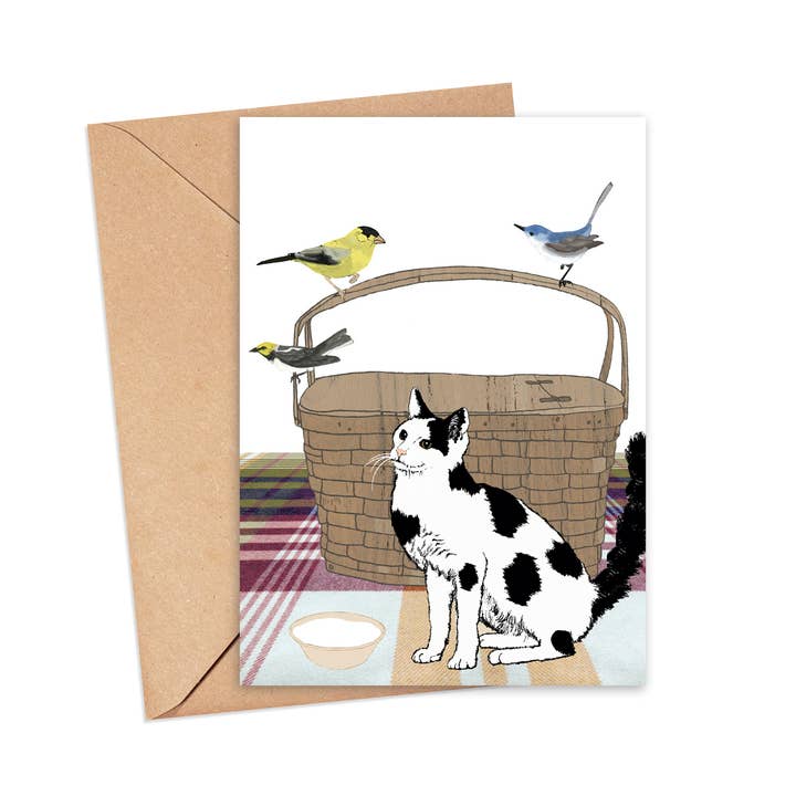 Picnic Blanket Card for wholesale by Screech Owl Design