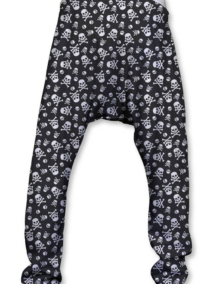 White Skulls Baggy Pants | PANH-BAG.79 for wholesale by Fishikii