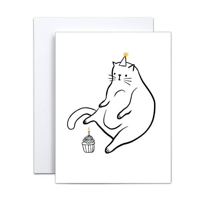 Birthday Cat for wholesale by Copper & Print