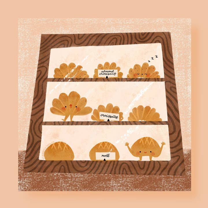 Impression d'art de boulangerie pour la vente par Veronica Porlier Illustrations