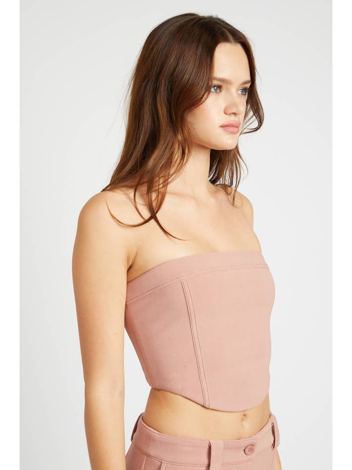 TERRACOTTA TOP A TUBO CON LACCI SUL RETRO in vendita all'ingrosso su Faire3