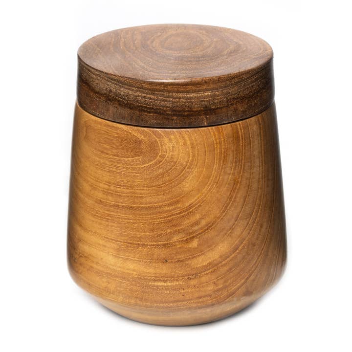 Rounded Edge Mushiwan Wooden Bowl with Lid - Small for wholesale by Rainforest Bowls