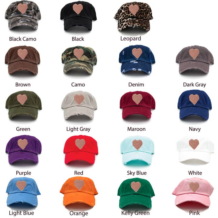 Heart Patch Hats for wholesale by Cotton Mule