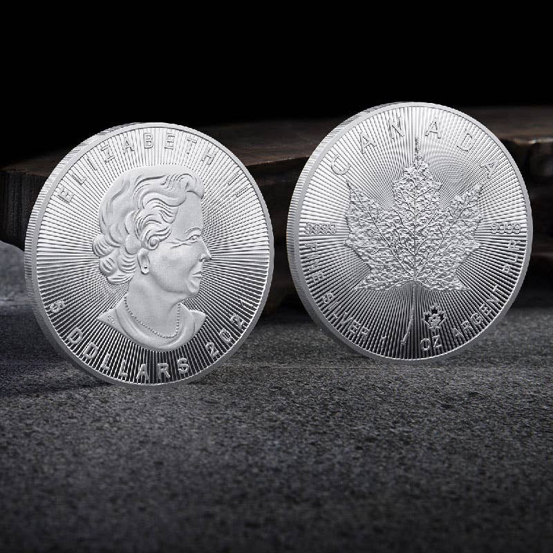 Gemcohub - Vente Jeton/pièce de collection - Pièces d’or et d’argent feuille d’érable reine 2021-20241