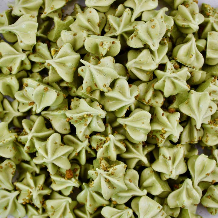 Pistachio Meringues - Case of 6 Jars for wholesale by Savor Patisserie