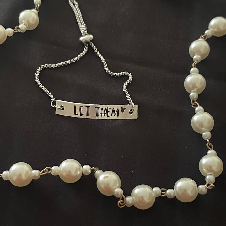 Bar Bracelet Let Them for wholesale by Palm Royal Stamp Jewelry
