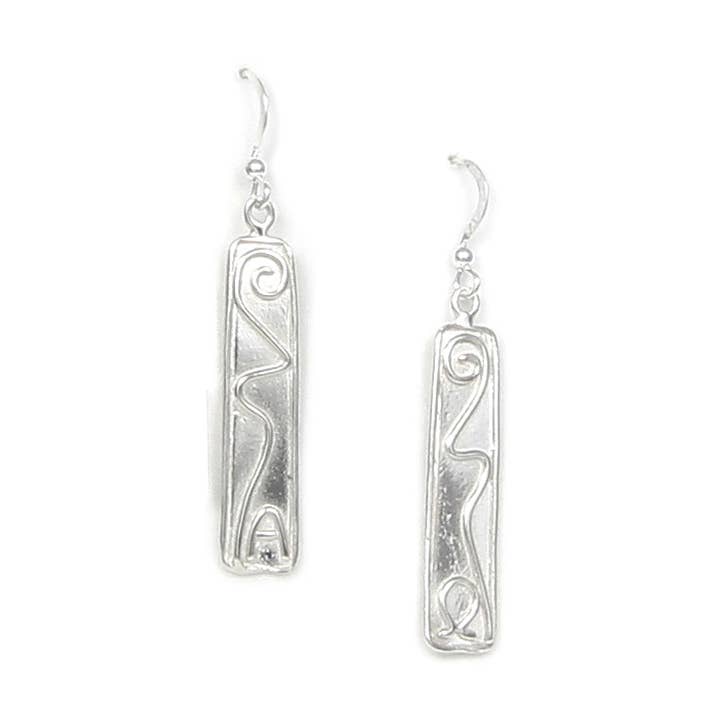 Lucina K. – Brincos de argola por atacado – Brincos Alpha Omega Prata de lei0