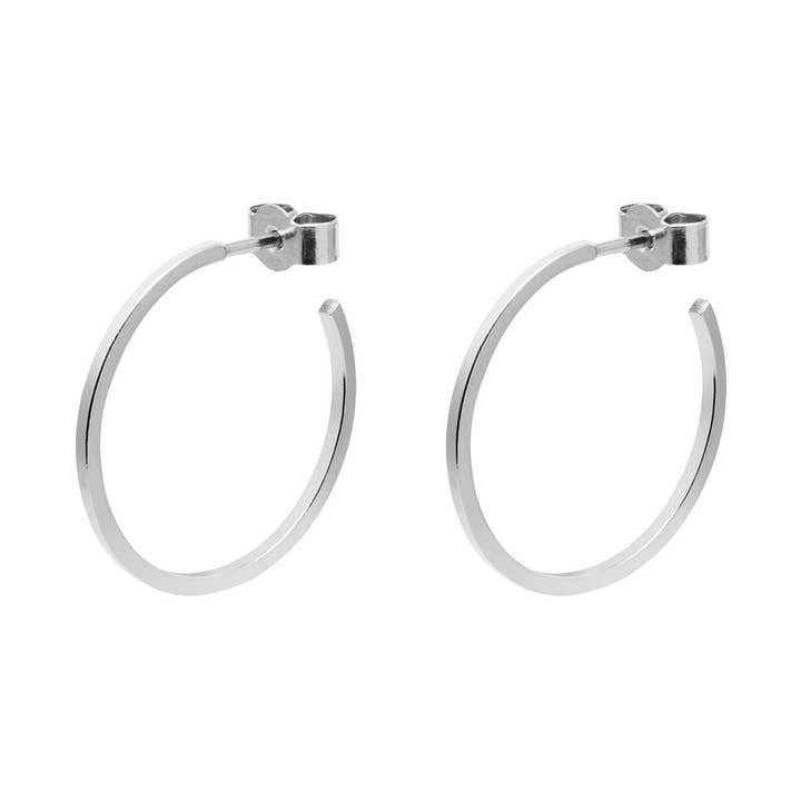 Orecchini a bottone a cerchio - Argento per la vendita all'ingrosso da parte di Myia Bonner