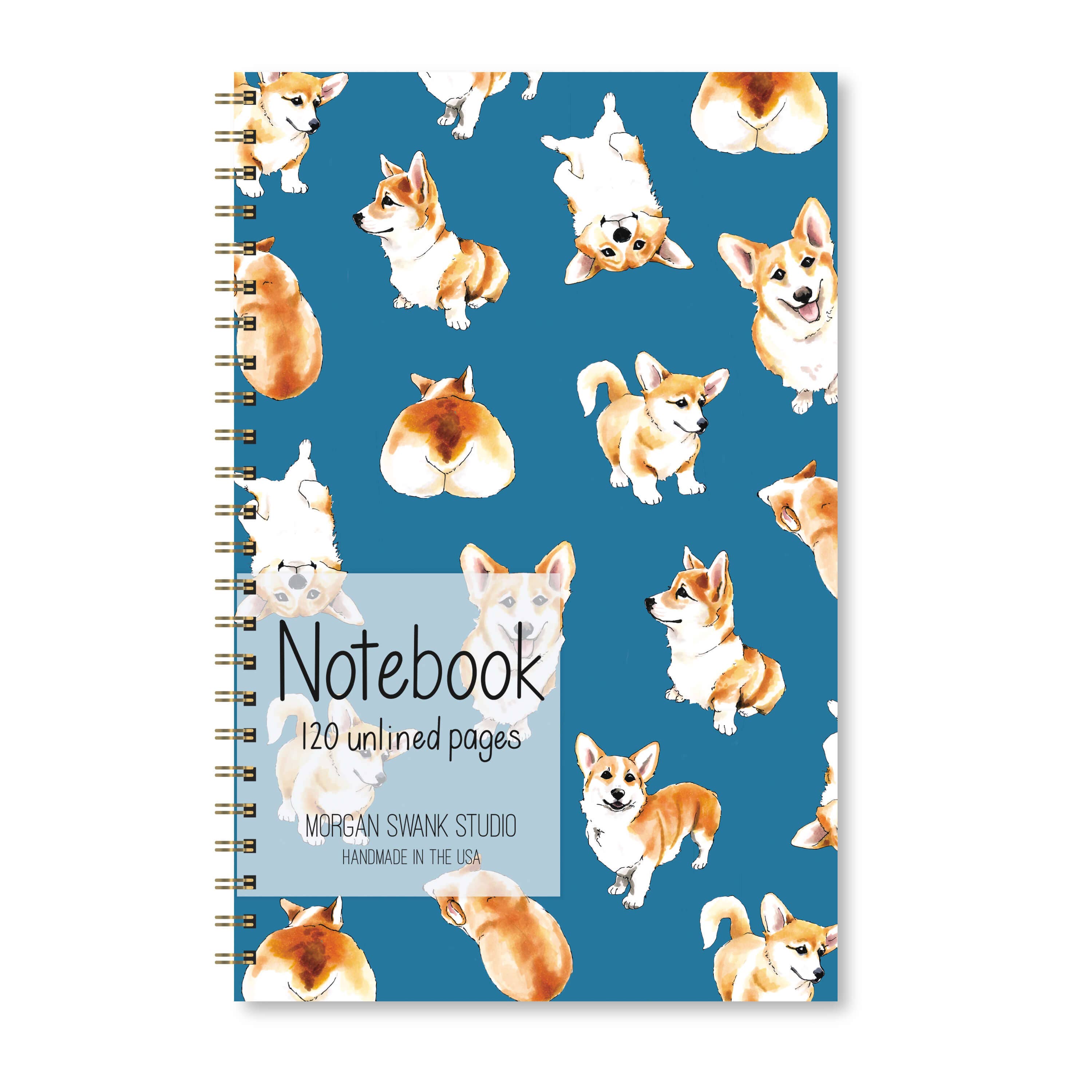 Morgan Swank Studio - Wholesale Notebook - Corgi Dog Notebook1