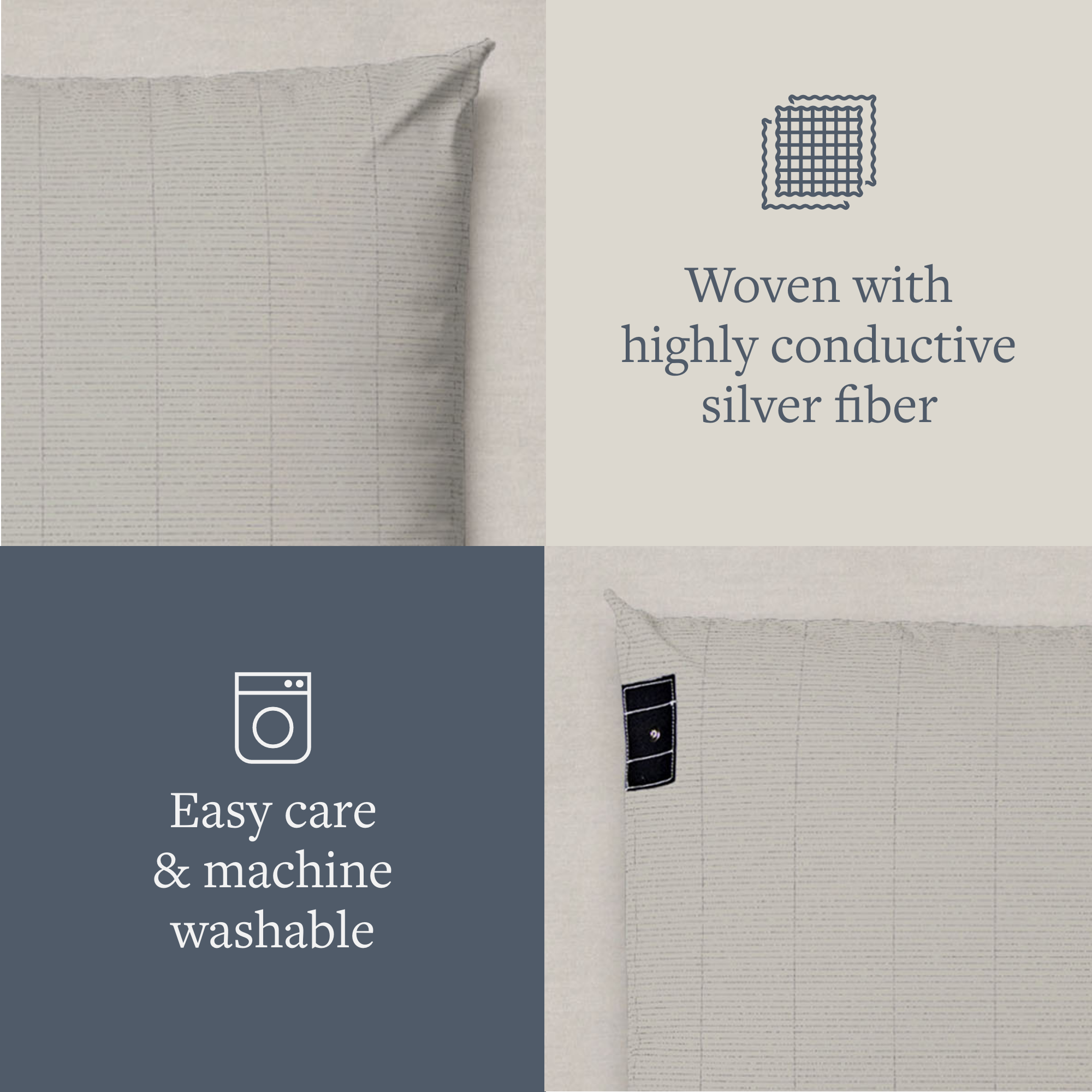 GroundLuxe - Wholesale Bedding Pillowcase/Sham - Organic Grounding Pillowcase1