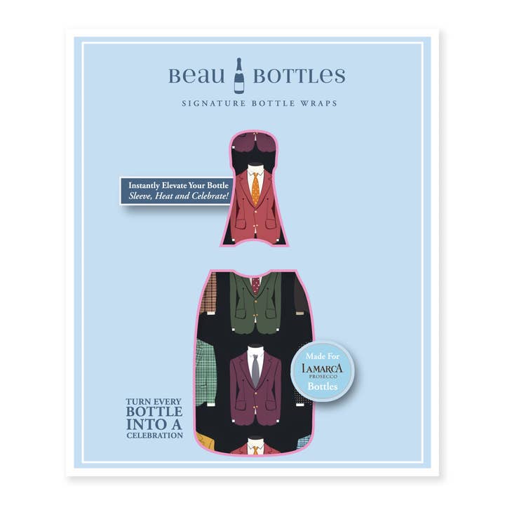 Beau Bottles - Wholesale Wine Gift Bag - Beau Bottles Suits - Prosecco Collection5