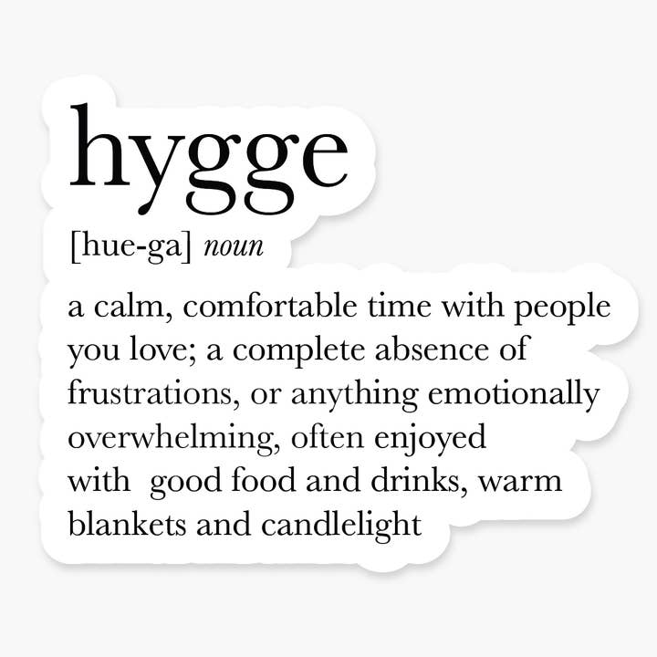 Hygge Definition - Everyday Sticker for wholesale by Footnotes