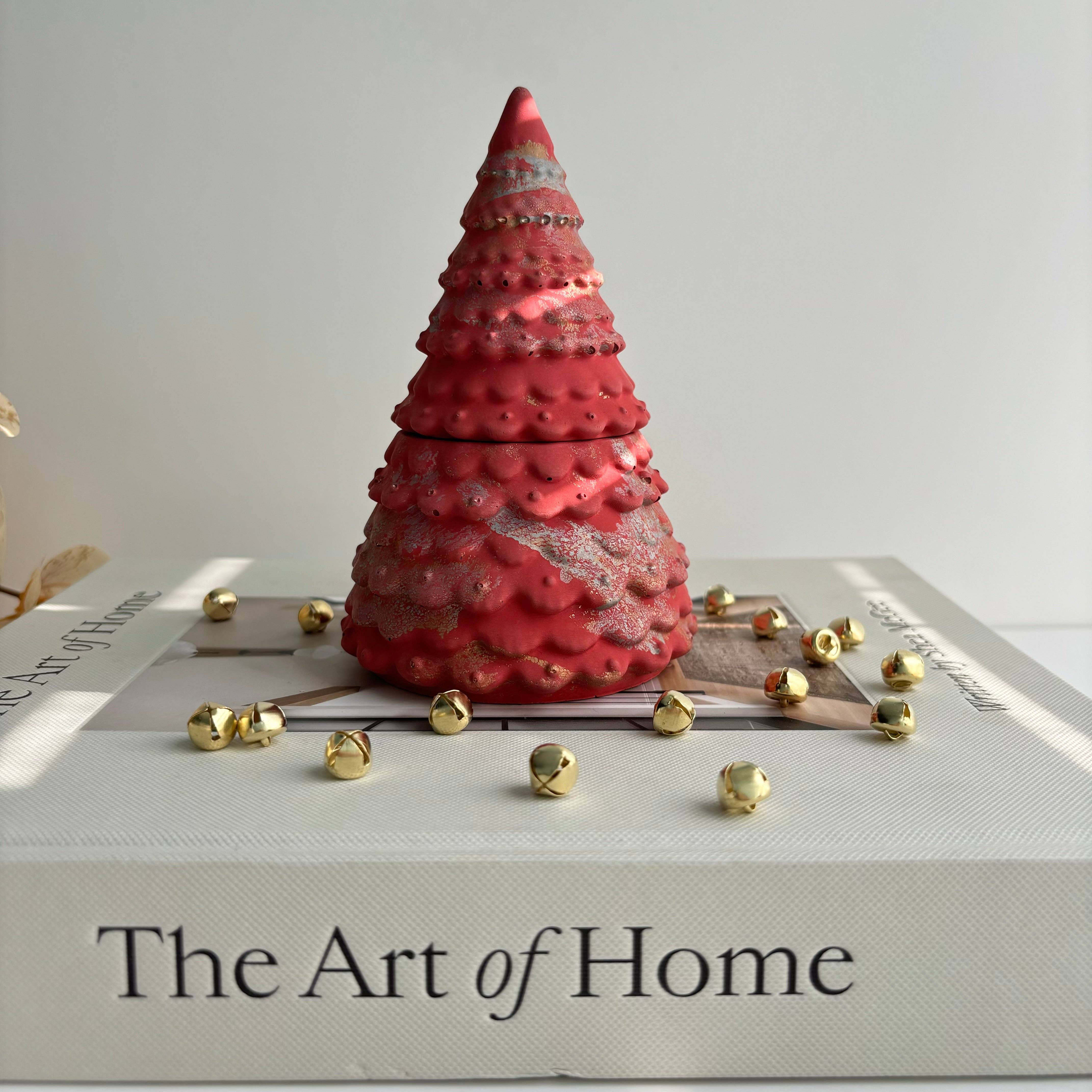 Fancy Concrete – wholesale Jar/filled candle – Christmas Tree Candle Pot | Holiday Candle1