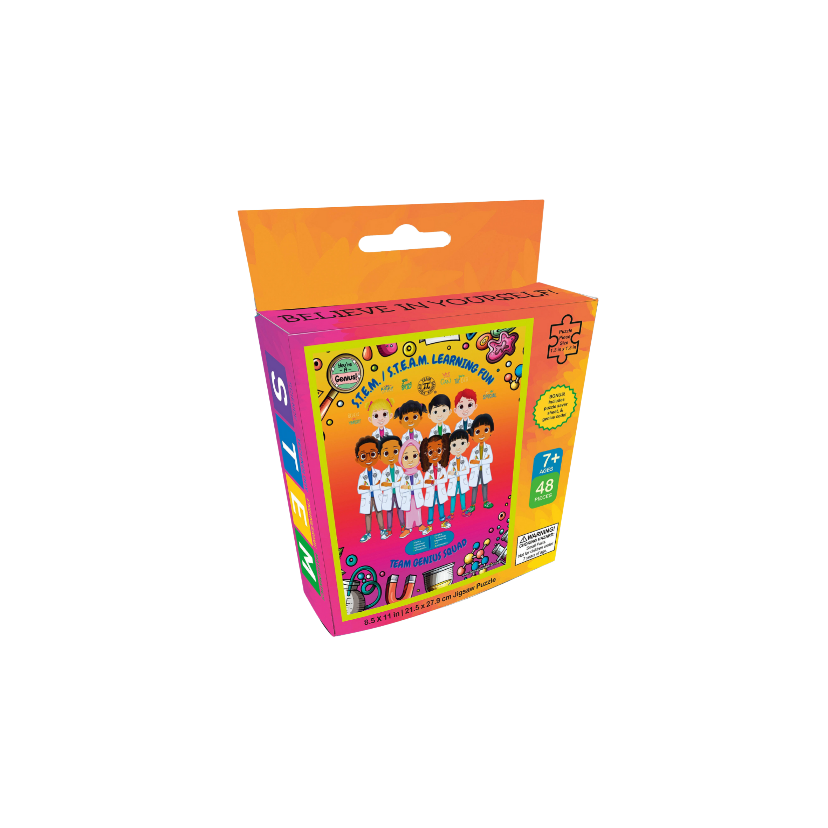 Team Genius Squad - Wholesale Puzzle - Kids - Team Genius Squad STEM Puzzle 4-Pack – Learn, Build, and Be a Certified Genius!9