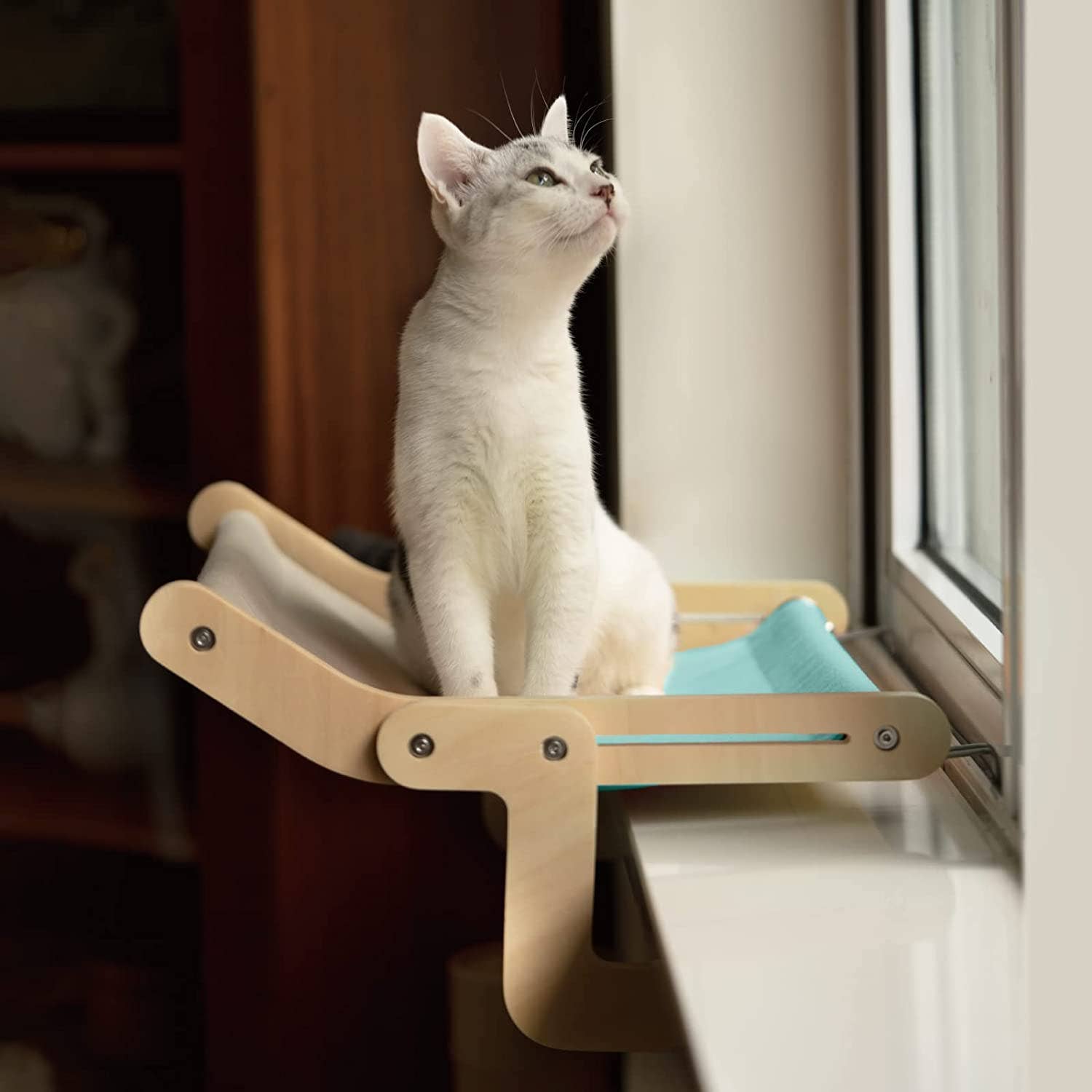 Robud & Mewoofun Official Store - Wholesale Pet Bed - Cat/Dog - Mewoofun Cat Pet Window Wooden Component Bed Hanging Cotton30