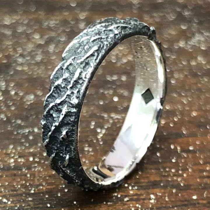 Black Mountain Silver Ring for wholesale by WoodenGold