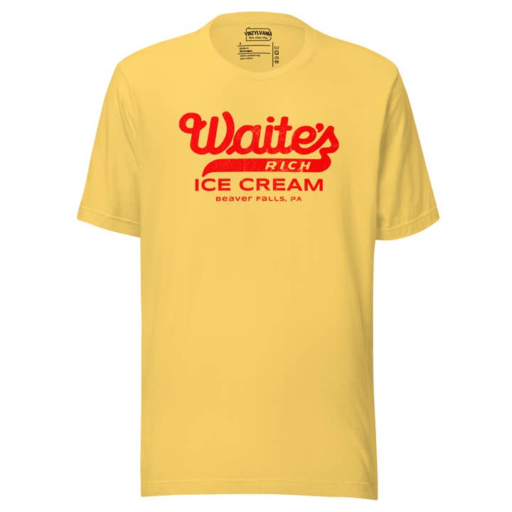 Yinzylvania - Wholesale Screen Printed T-Shirt - Unisex - Waite's Ice Cream - Beaver Falls, PA2