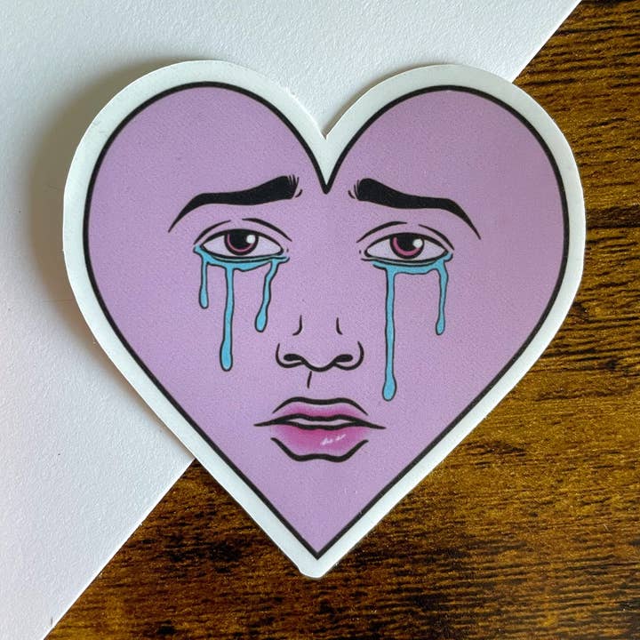Crybaby Heart Sticker for engroshandel hos Lunar Splendor