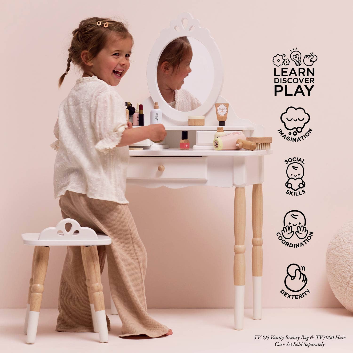 Le Toy Van, Inc. - Wholesale Doll Accessory Kit - Kids - Dressing-up Vanity Table & Stool2
