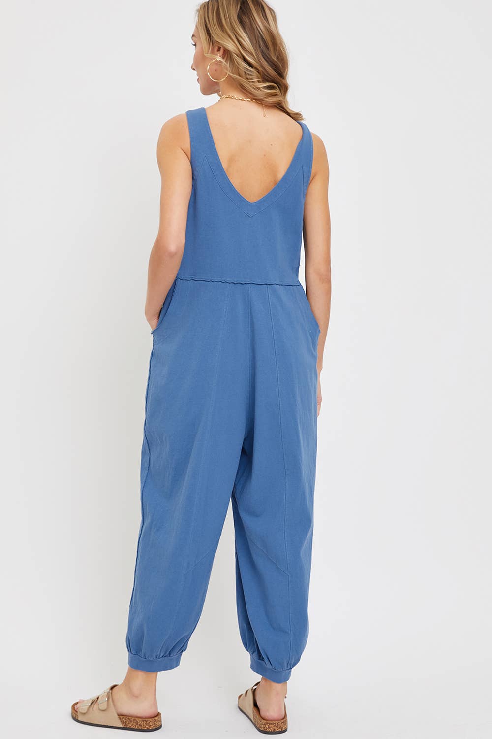 Sweet Lovely by Jen - Wholesale Jumpsuit - Women's - COTTON WASHED SLOUCHY JUMPSUIT31