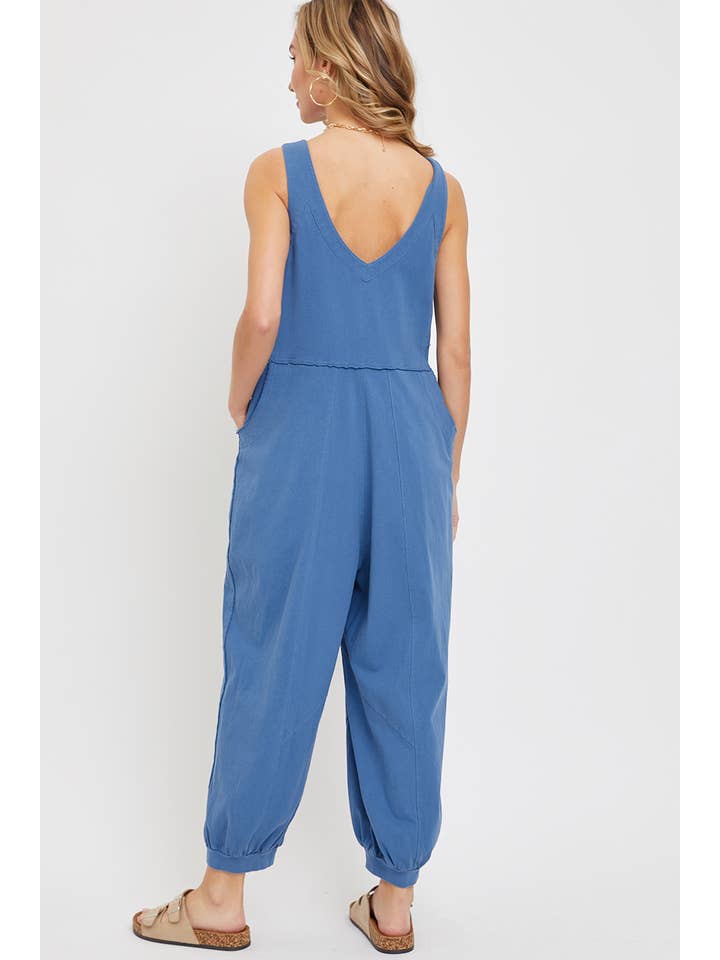 Sweet Lovely by Jen - Wholesale Jumpsuit - Women's - COTTON WASHED SLOUCHY JUMPSUIT31