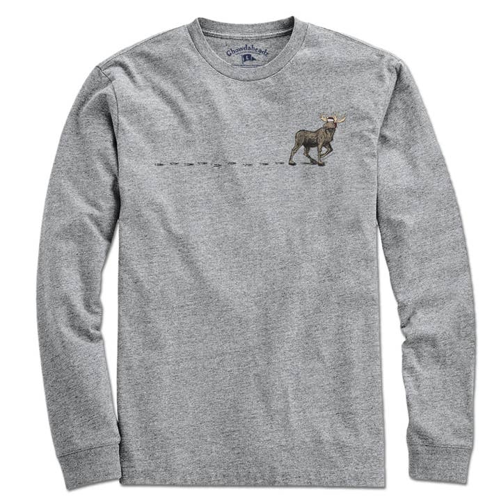 Winter Moose Tracks T-Shirt for wholesale by Chowdaheadz