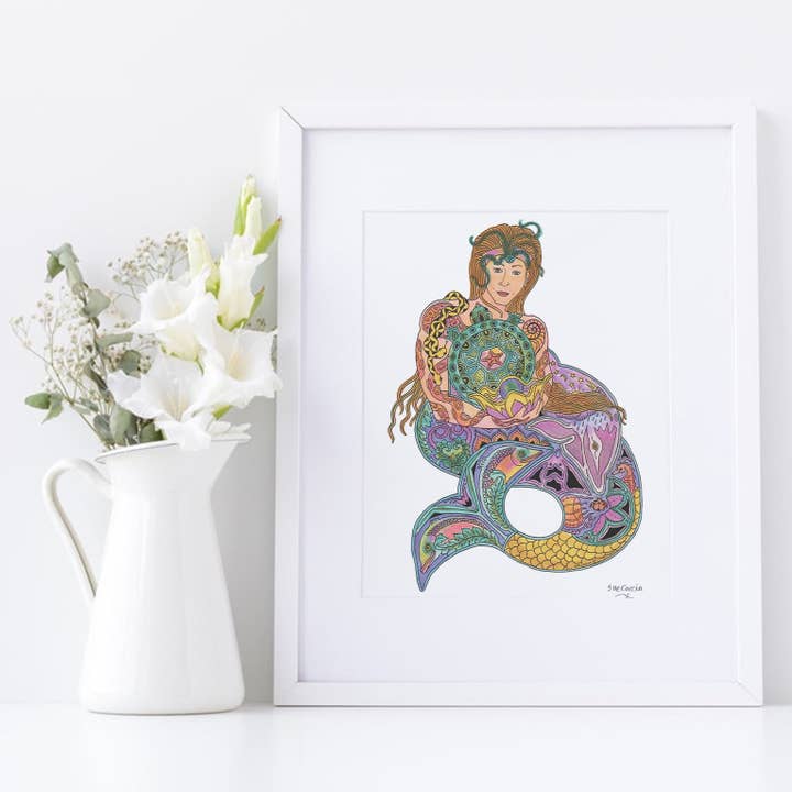 Mermaid Signed Print for wholesale by EarthArt International