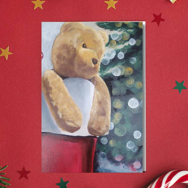 Christmas Card- 5x7 Christmas card "Joyful Morning" for wholesale by Noel Butler Art