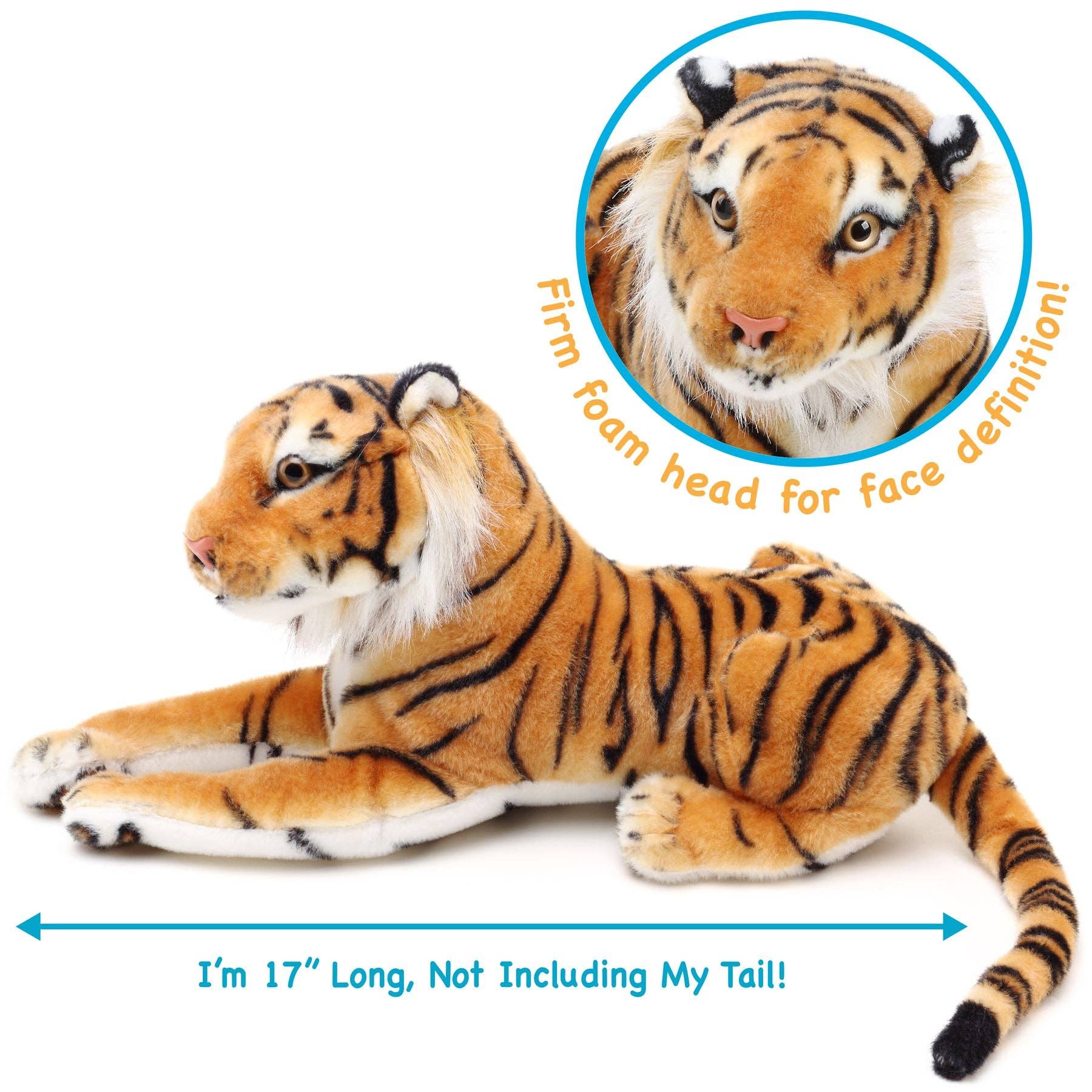 VIAHART Toy Co. – wholesale Stuffed/plush toy – Kids & baby – Arrow The Tiger | 17 Inch Stuffed Animal Plush1