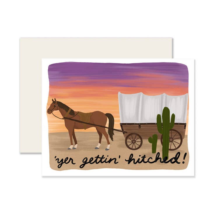 Gettin' Hitched Card | Grappige trouwverlovingskaart voor wholesale door Slightly Stationery
