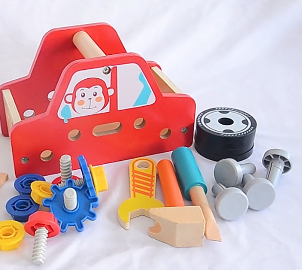 ACOOL TOY - Vente Voiture/camion miniature – enfant - Voiture à outils en bois AC66362