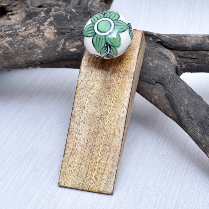 1 Stück Holz-Keramik-Türstopper Boden für den Großhandel von Daana Paani LLC