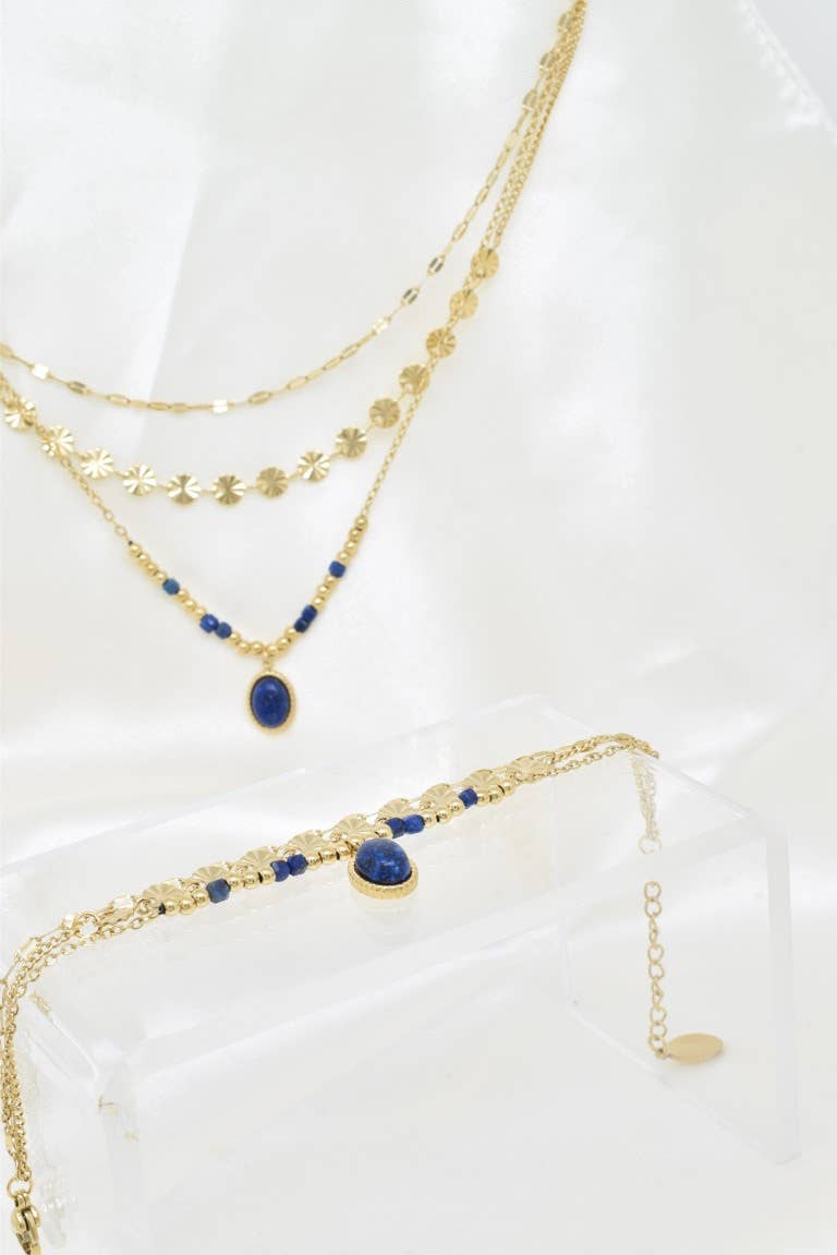 Kapyco - Wholesale Woven/Braided Bracelet - Stainless steel three row bracelet - BR210216OR6