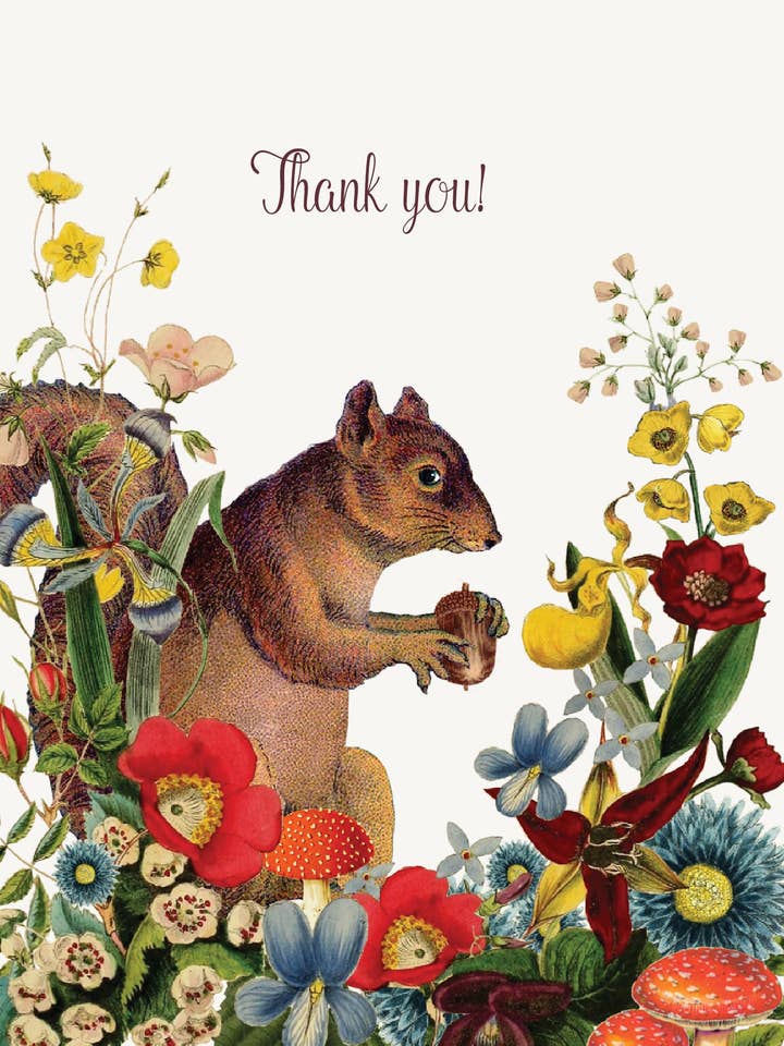Bedankt (eekhoorn) • 5x7 wenskaart voor wholesale door P. Flynn Design / Phun House