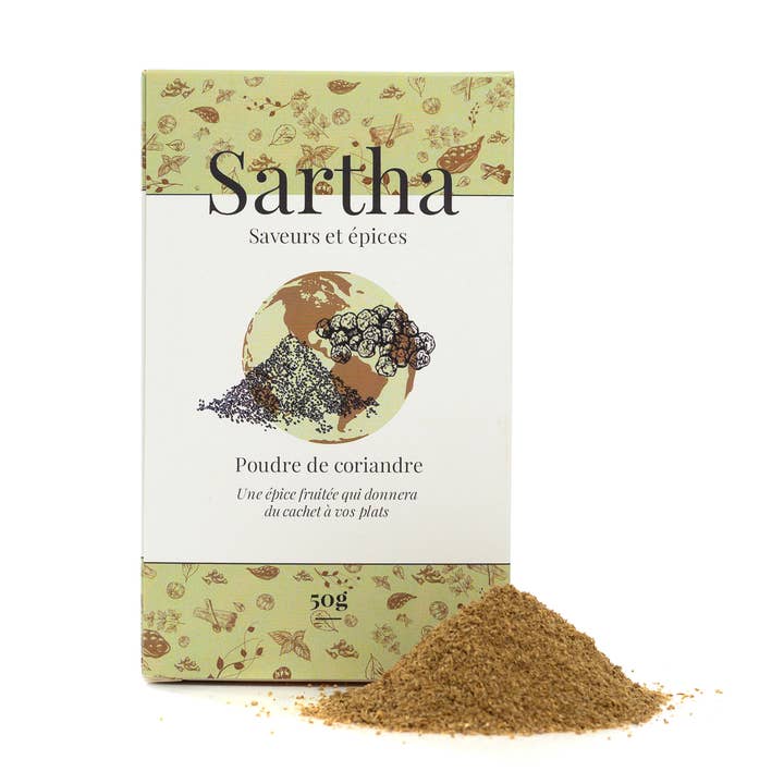 Koriander pulver 50g oprindelse Bulgarien for engroshandel hos Sartha