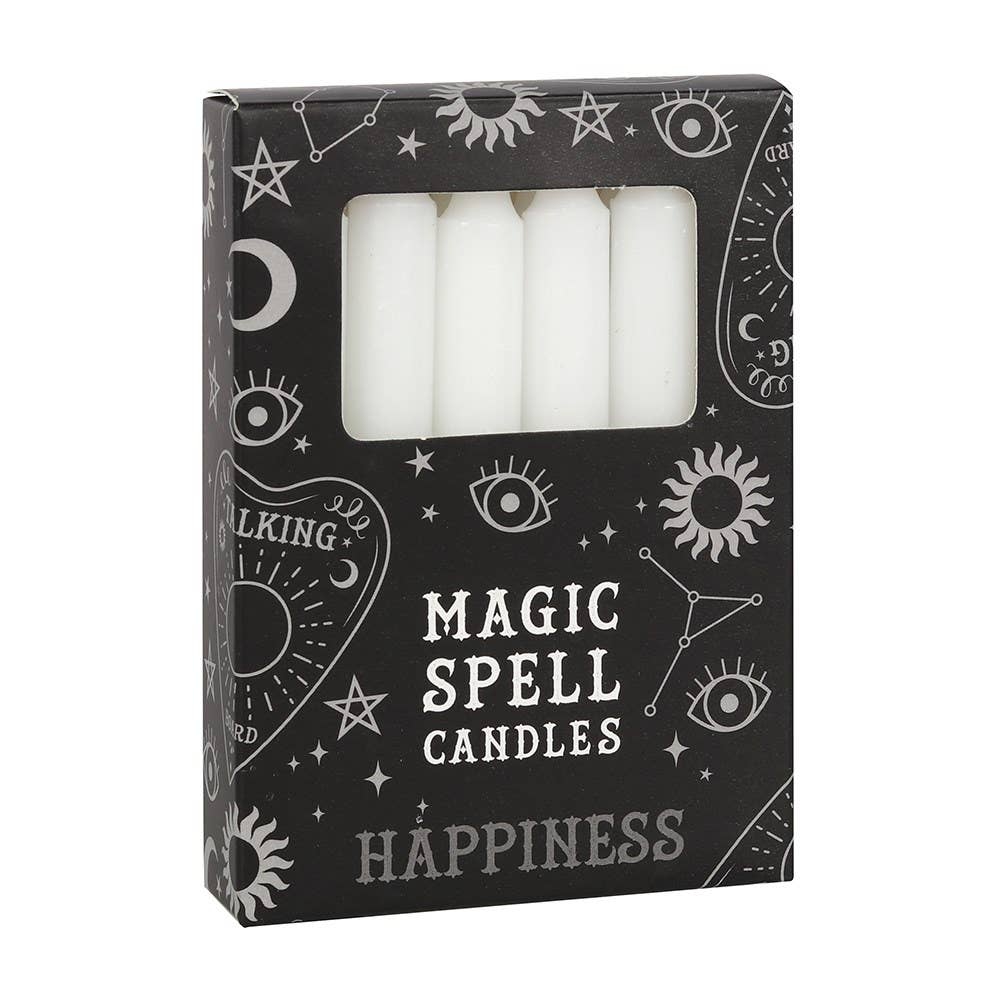 Something Different Wholesale - Vendita all'ingrosso Candele cilindriche/candelieri - Set di 12 candele magiche bianche «Happiness»1