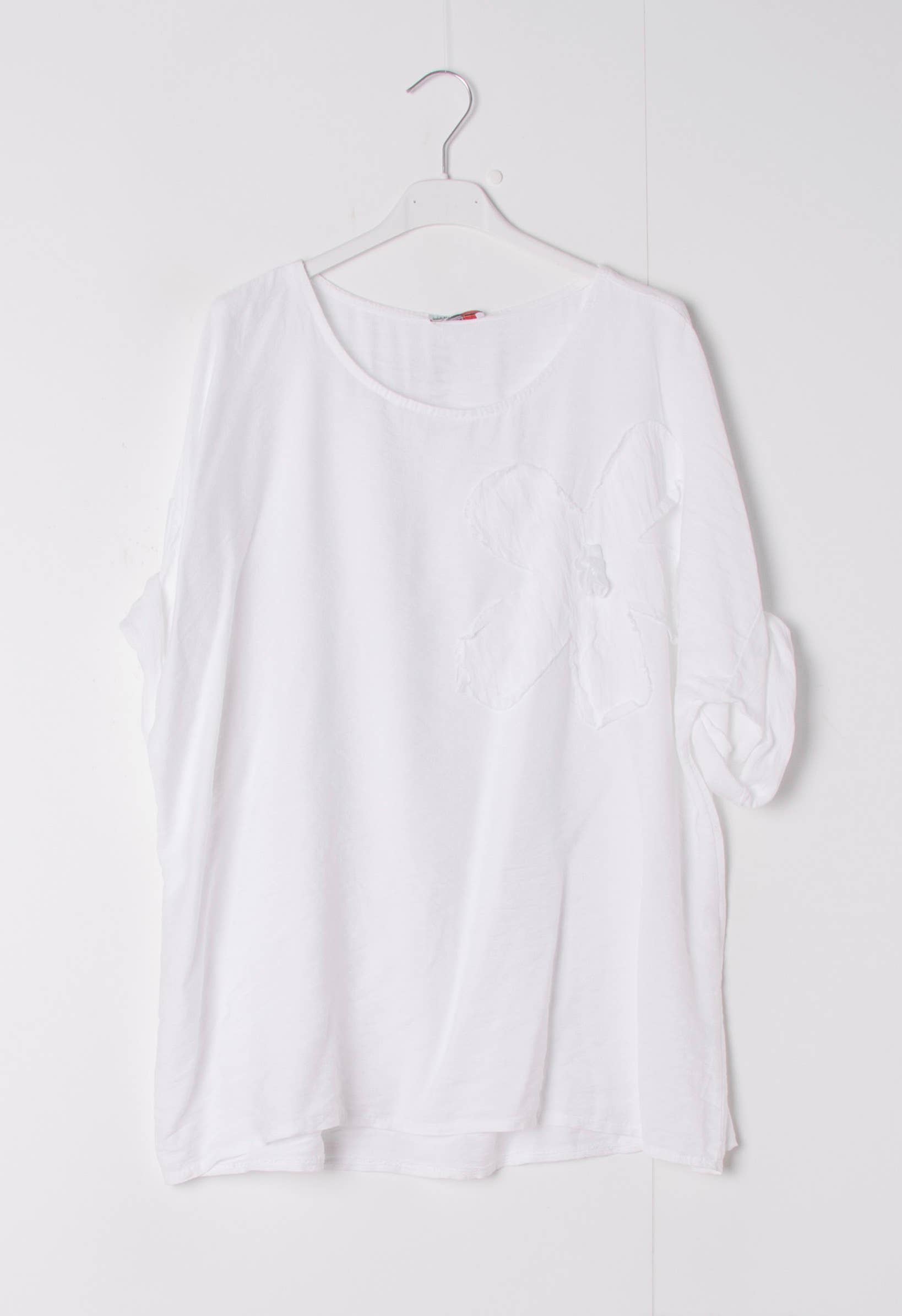 Happy look - Wholesale Blouse - Women's - Viscose Top with Round Neck and Flower Embroidery2