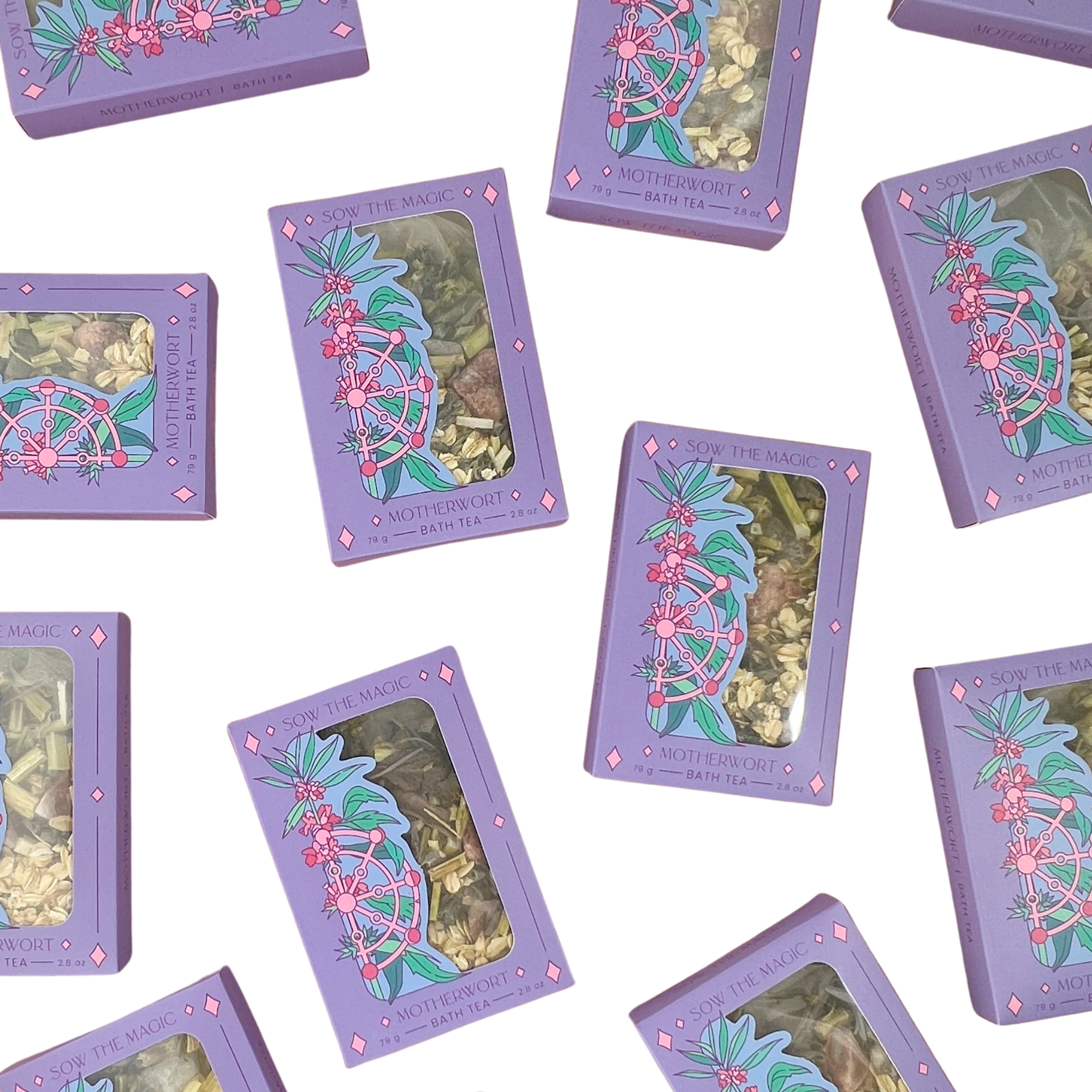 Sow the Magic - Wholesale Bath Soak/Milk - Motherwort Tarot Botanical Bath Tea Box3