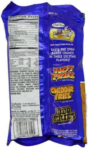 Shop The King - Wholesale Chips - Andy Capp's Capp Hot Fries 3 oz 12 Per Box1