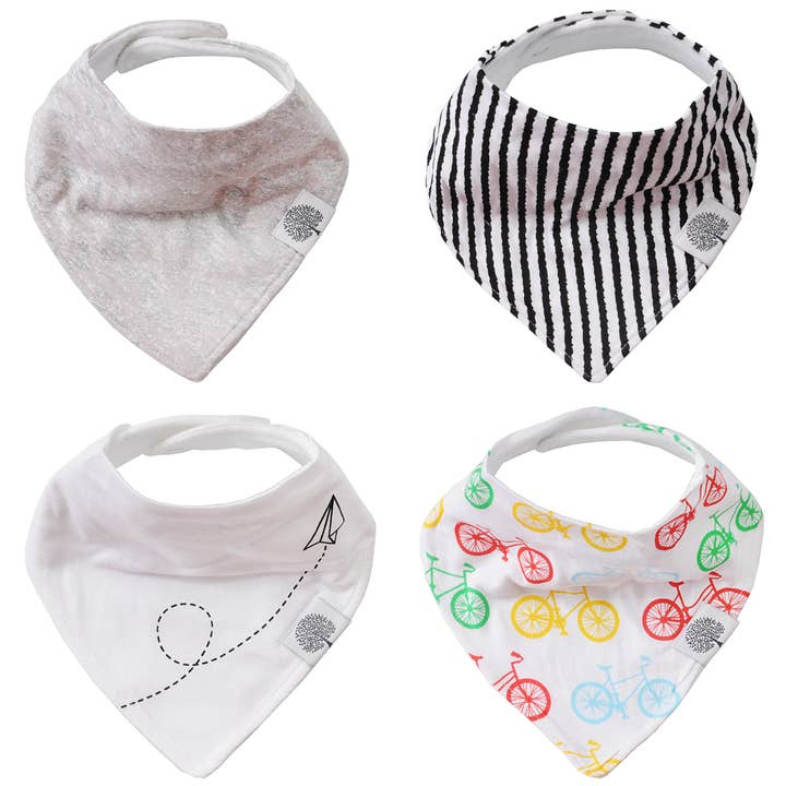 Bikes Bandana Bib Set for wholesale by Parker Baby Co.