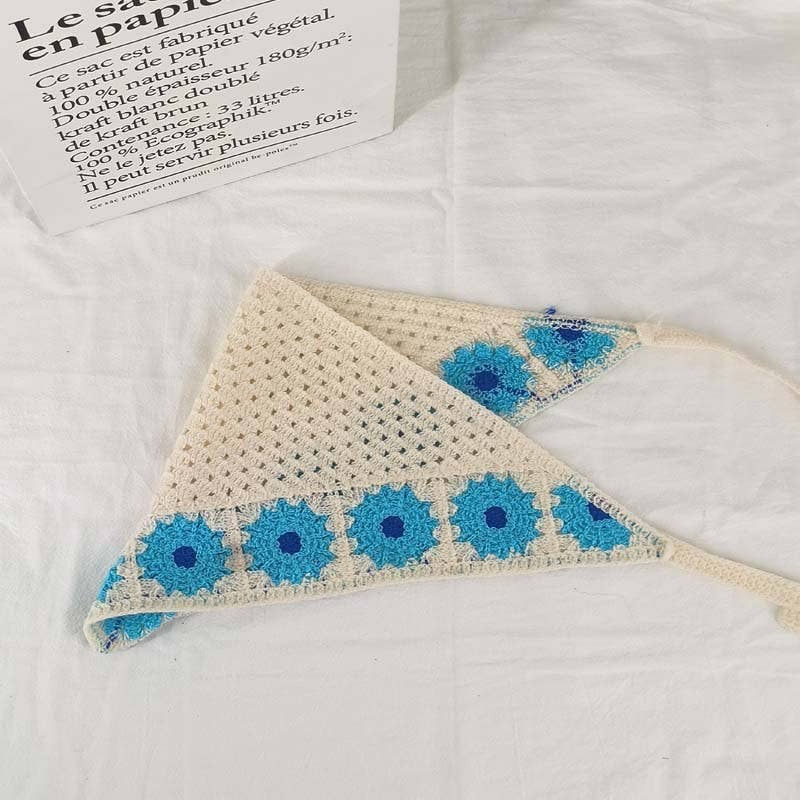 MKS America - Wholesale Bandana - Women's - Cherry Strawberry Floral checkered Crochet Bandana -56colors2