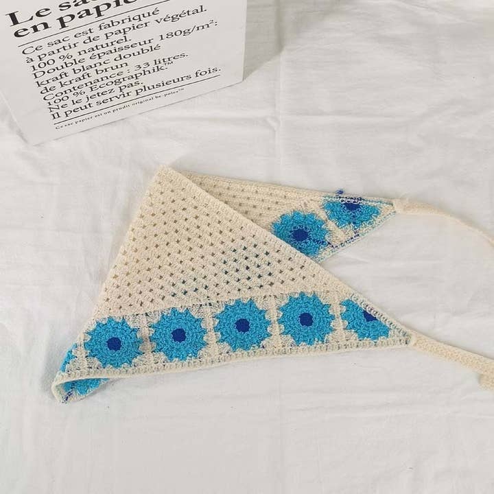 MKS America - Wholesale Bandana - Women's - Cherry Strawberry Floral checkered Crochet Bandana -56colors2