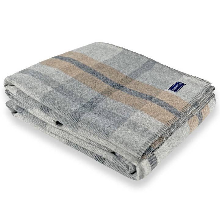 Northfield Plaid Wool Blanket for wholesale by Faribault