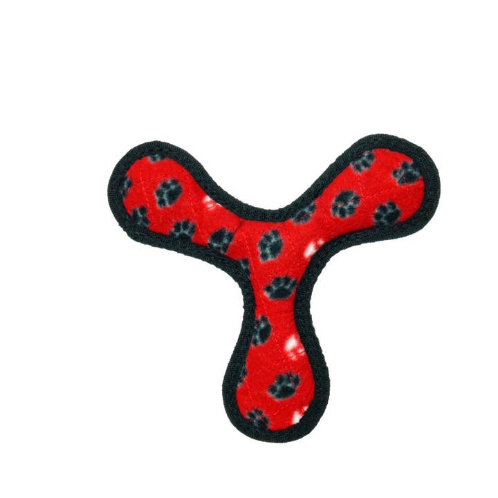 Tuffy Dog Toys - VIP Products - Vente Jouet couineur – chien - Tuffy Jr Boomerang - Jouet pour chien Red Paw, durable et couinant3