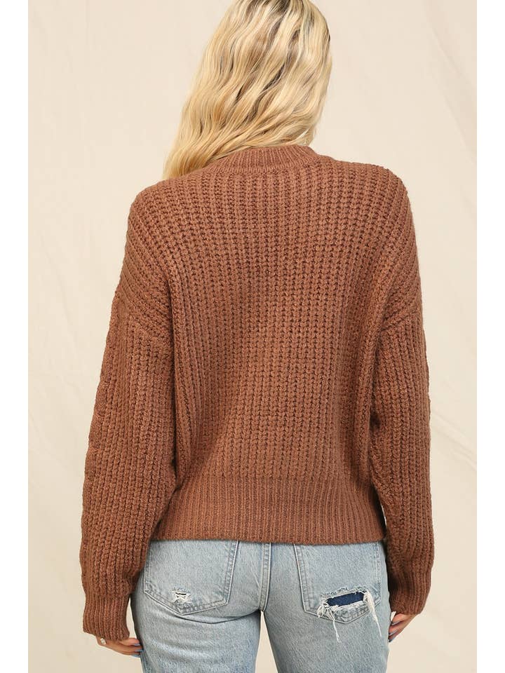 KyeMi - Wholesale Knit Sweater - Women's - Chunky Cable Knit Texture Sweater14