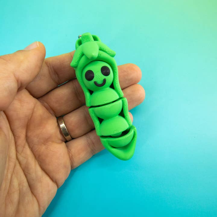 Super Fantastic - Wholesale Keychain – Unisex - Pea Pod Fidget Food Keychain2