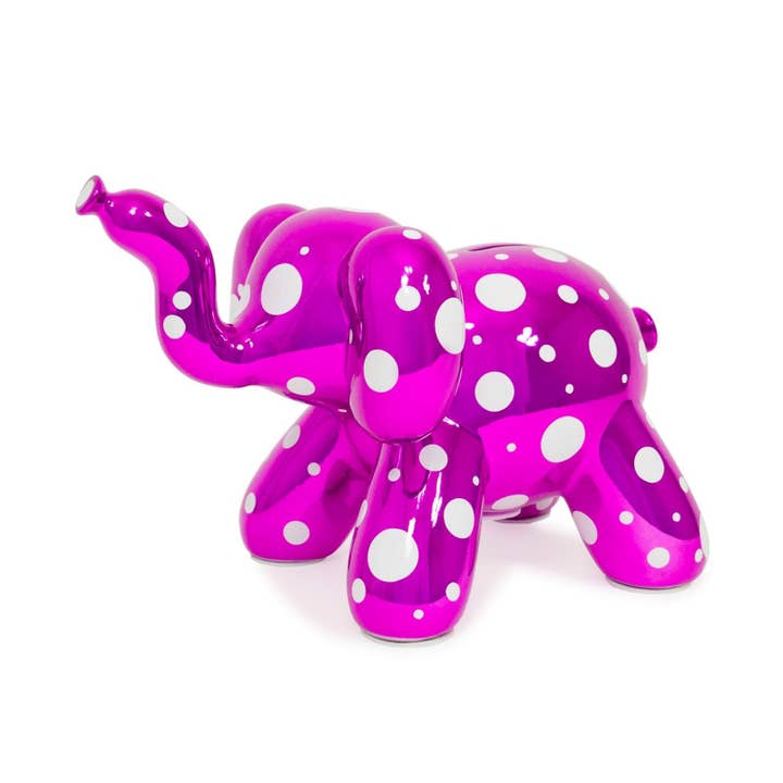 Made By Humans Designs - Wholesale Money/Piggy Bank - Balloon Piggy Bank Large Elephant with Polka Dots